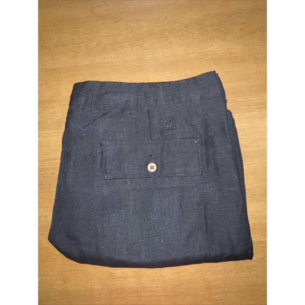 Trader Bay Shorts Men Sz 40 Black Linen Blend Excellent 🤩